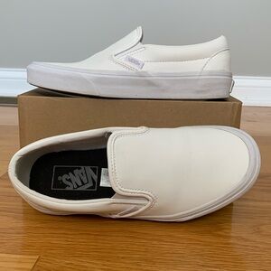 Vans Women's White Slip-On Sneakers